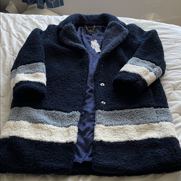 J. Crew Navy and White Teddy Jacket - Picture 5 of 5